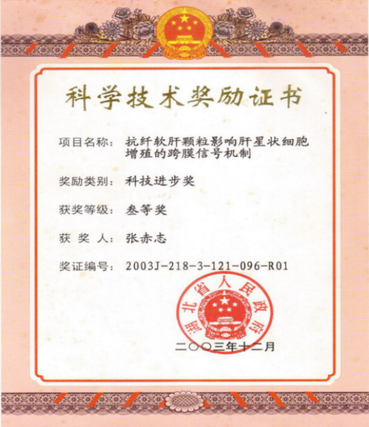 抗纤软肝颗粒影响肝星状细胞增殖的跨膜信号机制